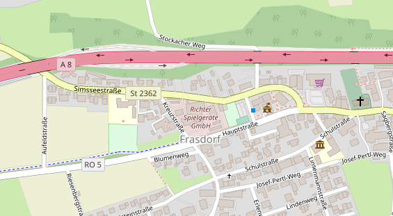 Branchen-Partner auf Satellitenbild