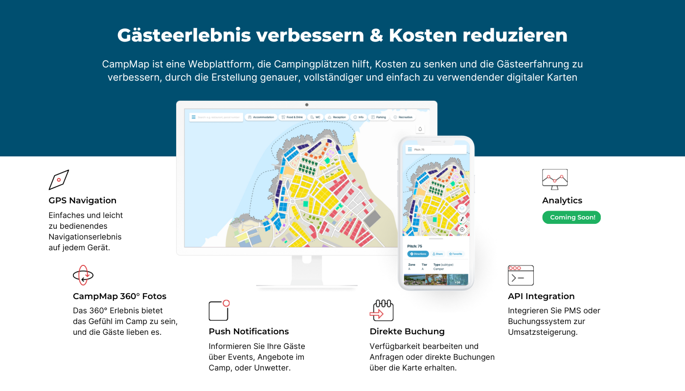 Camping - Beratung - Kroatien - CampMap Merkmale und Beschreibung  - CampMap
